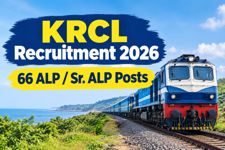 KRCL Recruitment 2026 66 Assistant Loco Pilot Jobs